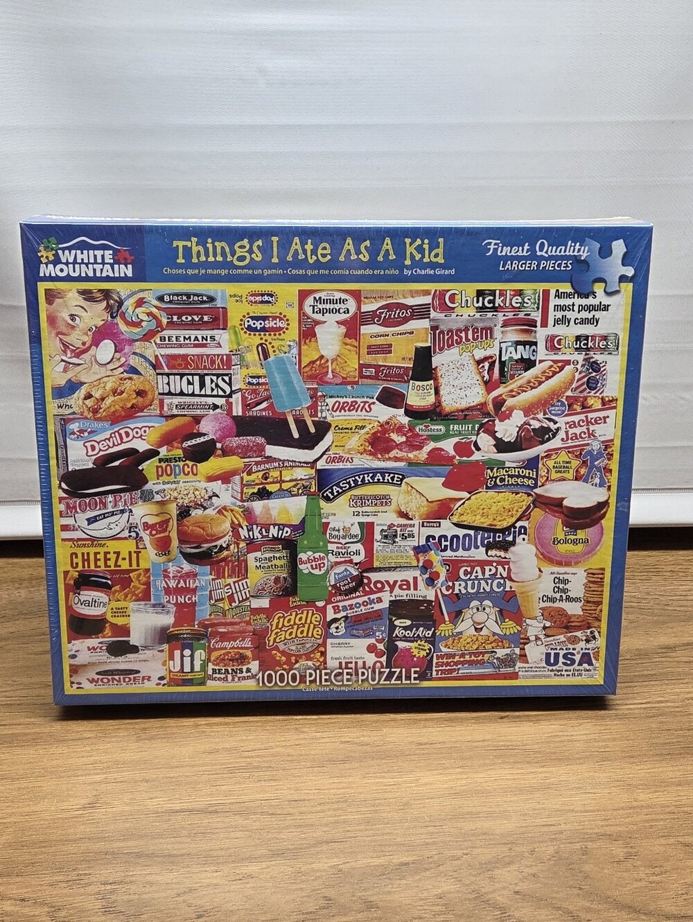 White Mountain 'Things I Ate As A Kid' 1,000-Piece Collage Jigsaw Puzzle - NWT